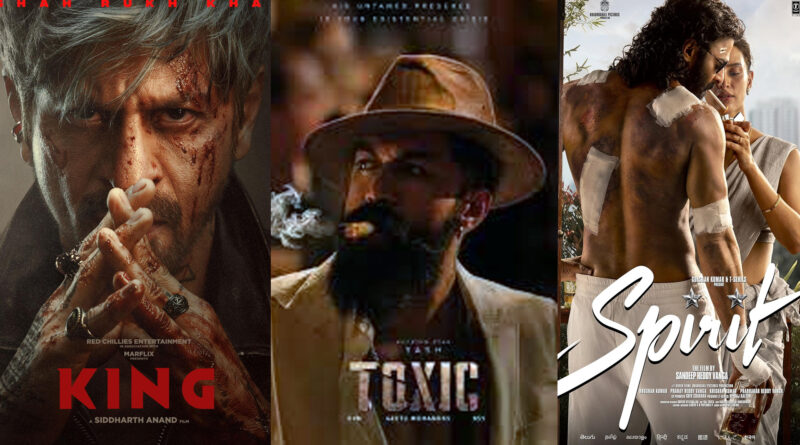 Upcoming biggest Indian movies of 2026 including Ramayana, Toxic, and King movie posters