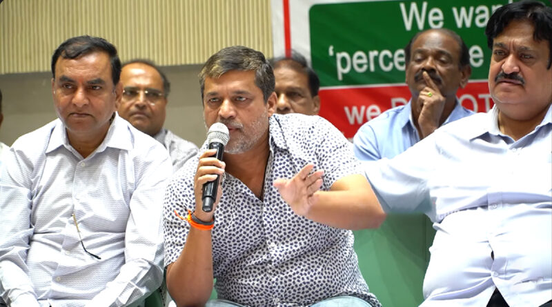Producer Shirish addressing the media regarding Tollywood movie ticket prices and OTT release rules